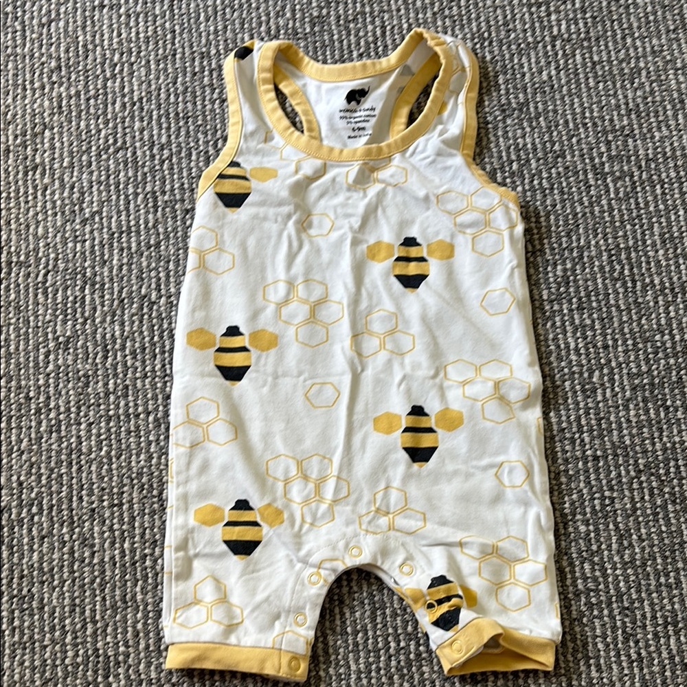 Bee Print Baby Romper